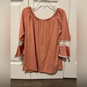 NWT Annie & Rob Crochet Detail Top Off the Shoulder